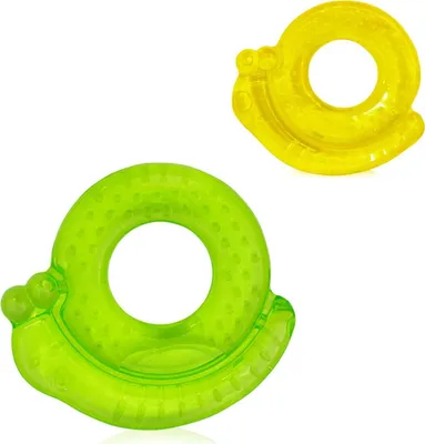 Immagine prodotto di Baby Care teether chiocciola anello di raffreddamento ausilio alla dentizione riempito d'acqua da 3 mesi verde