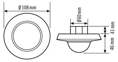 Produktbild von ESYLUX Decken- PD-C360i/24 UC Präsenzmelder,12-36V fernbedienbar PD-
