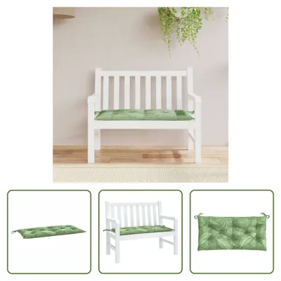 Produktbild von The Living Store Gartenbank-Auflage Blattmuster 100x50x7 cm Oxford-Gewebe