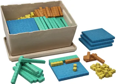 Produktbild von Wissner® aktiv lernen Lernspielzeug Erweiterter Dienes Klassensatz farbig (452 Teile) Mathe lernen Grundschule
