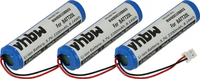 Produktbild von vhbw 3x Akku Ersatz für BATT20L für digital Radio (2200 mAh, 3,7 V, Li-Ion)