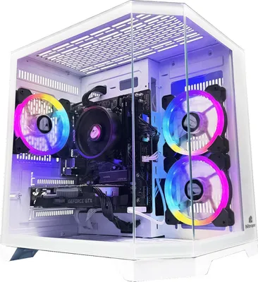 Zdjęcie produktu dla Nitropc Gaming PC Advanced Silver - AMD Ryzen 5 5500, NVIDIA RTX 3050 6GB, 16GB DDR4, M.2 1TB, Bia?y