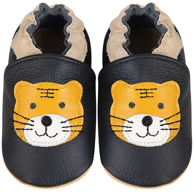 Produktbild von Babyschuhe – Weiche Ledersohle – Schwarz