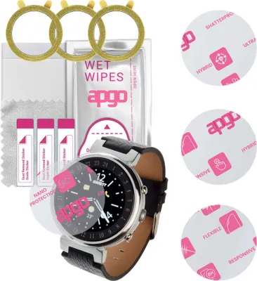 Produktbild von apgo 3 Stück Schutzglas, klar, kompatibel mit Garett Expert 7 Smartwatch, Hybrid 8H, Ersatz für Hartglas, Displayschutzglas, Bildschirmschutz, Displayschutz, kratzfest