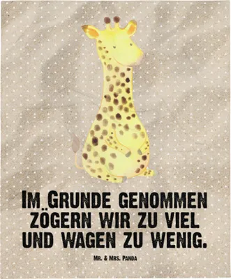 Produktbild von Mr. & Mrs. Panda Babydecke Giraffe Zufrieden - Sandig - Geschenk, Plaid, Schlummerdecke, Abenteuer, Afrika, Erstlingsdecke, Schmusedecke, Glück, Kinderdecke