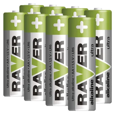 Alkaline Batterien RAVER LR6 (AA), 8 Stk.