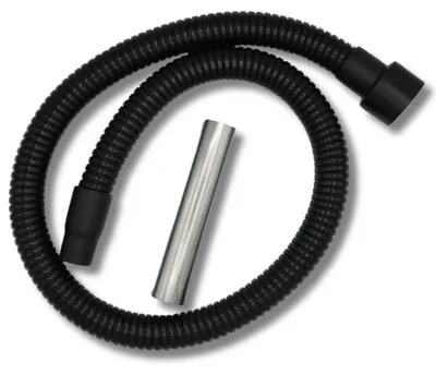 Aschesaugschlauch 1,5 m mit Metalldüse, flexibel, schwarz