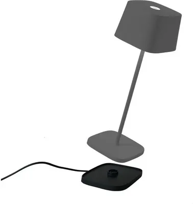 Image de Lampe de table LED rechargeable et dimmable Ofelia Pro Gris Foncé