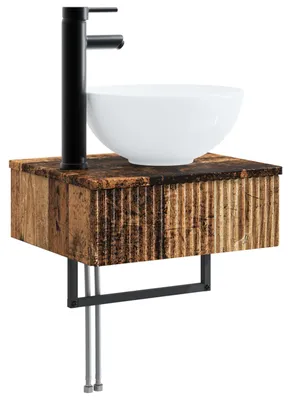 Productafbeelding van Wandgemonteerde Wastafel Oud hout 40 x 35 x 39 cm Bewerkt hout