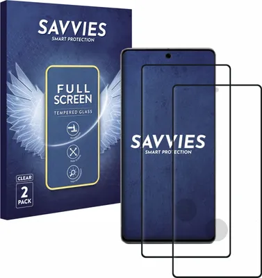 Produktbild von 2x Savvies Xtreme Glass 3D Full Cover Schutzglas für Google Pixel 7 Pro Full Screen (schwarz)