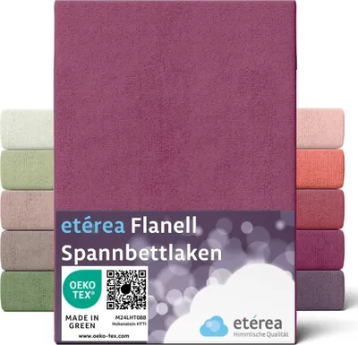 Produktbild von etérea Flanell Spannbettlaken Baumwolle 180x200 - 200x200 cm