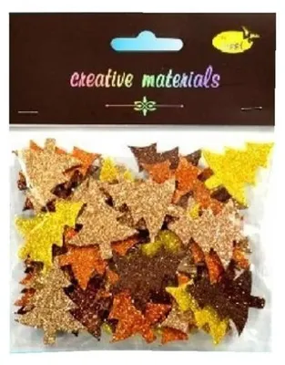 Imagen del producto de Adornos navideños de espuma con brillo, de varios colores, paquete de 60 unidades