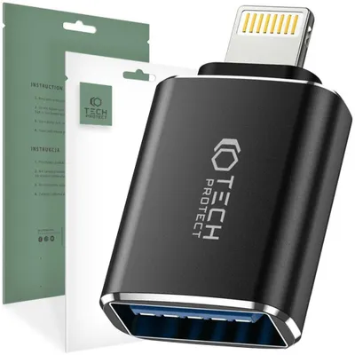 Produktbild von Tech-Protect Ultraboost Adapter Lightning Auf Usb Otg Schwarz