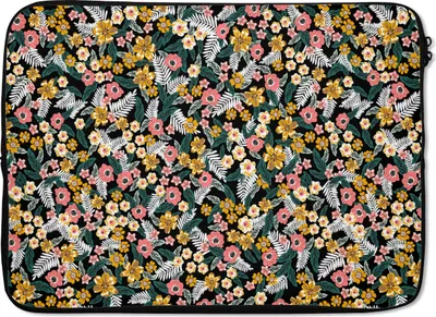 Produktbild von MuchoWow® Laptop Hülle 13 Zoll Blumen - Regenbogen - Muster Laptoptasche - Laptophülle - Sleeve - Rundumschutz