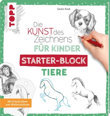 Produktbild von ISBN Die Kunst des Zeichnens für Kinder Starter-Block - Tiere, Bildend, Deutsch, 128 Seiten