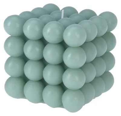 Produktbild von Bubble-Kerze Grün - Quadratisch, 10 x 10 cm