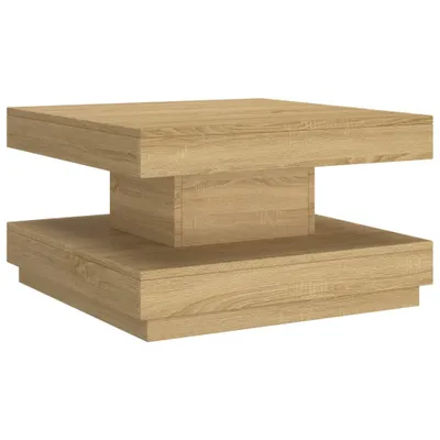 Image de vidaXL Table basse marron clair 60x60x35 cm MDF