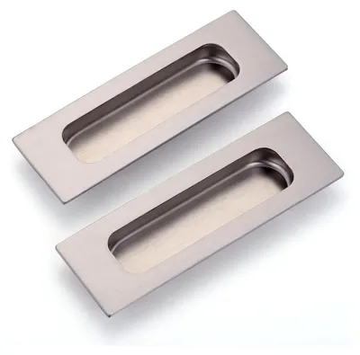 Produktbild von 2 Stück Schiebetürgriff 120 x 40 mm Edelstahl Muschelgriff für Schiebetüren, Schrank und Schubladen