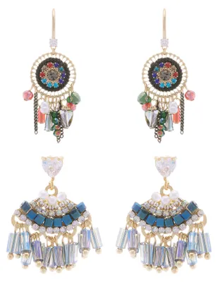 Image de Boucles d'oreilles pour femmes Aleida - multicolores, taille unique