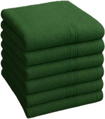 Productafbeelding van Unyqoos® Gastendoeken, 40 x 60 cm – set van 6, 100% katoen, 450 g/m², absorberende handdoeken, groen, gecertificeerd volgens