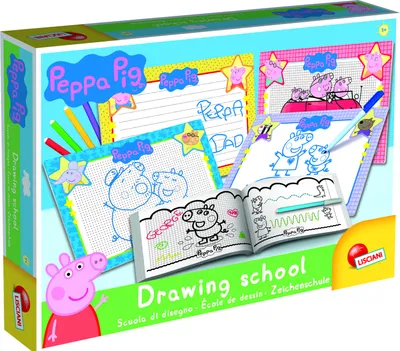 Produktbild von Lisciani 92215 - Peppa Wutz Zeichenschule Malset Schreibtafeln zeichnen malen kreativ Zeichenset Pig