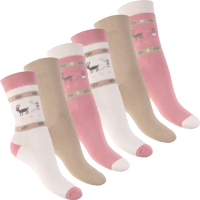 Produktbild von Footstar Damen Wintersocken (6 Paar), Warme Vollfrottee Socken mit Thermo Effekt - Rosa 39-42