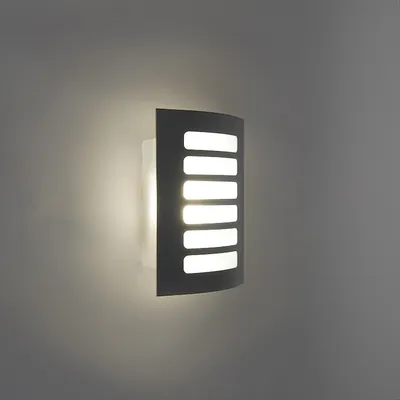 Produktbild von Smartwares GWI-171-MG LED Außen Wandleuchte, Wandbeleuchtung für den Außenbereich, Grau, Aluminium, IP44, Eingang, Fassade, Garten, Terrasse, Weiß