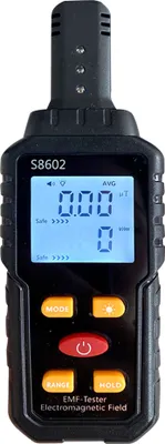 Obrázek produktu pro digitální detektor záření 3 v 1 - elektrické a magnetické pole, teplota, alarm, LCD displej