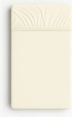 Obrázek produktu pro Prostěradlo z bavlněného žerzeje do dětské postýlky 120 x 60 cm - krémové