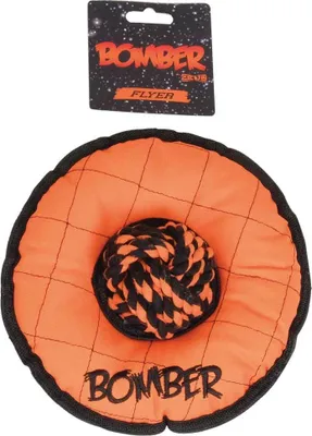 Produktbild von Zeus Bomber Frisbee Hundespielzeug 20 cm für Wurf- und Zerrspiele mit geknotetem Seil