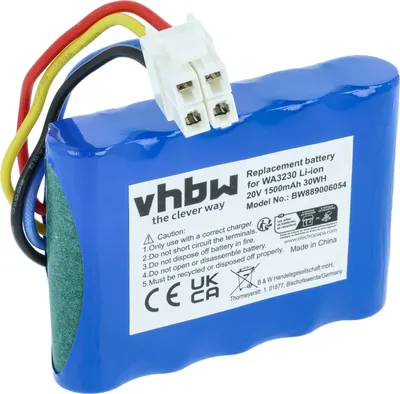Produktbild von vhbw Akku kompatibel mit Landxcape LX790 600M2, LX790, LX797, LX796, LX793, LX795, LX792, LX790I, LX791, CR208E Rasenmäher (1,5Ah, 20V Li-Ion)