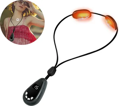 Produktbild von EMS Nackenmassagegerät mit Wärmefunktion, Lymphdrainage, USB-C aufladbar, ideal für Büro, Zuhause und Reise