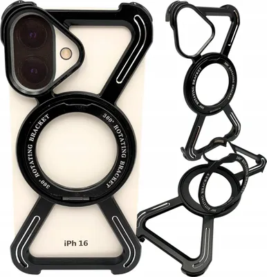 Obrázek produktu pro Pouzdro pro iPhone 16 Armoured Magsafe Metal Case Titanium 360 Holder