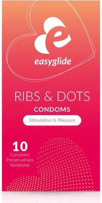 Obrázek produktu pro EasyGlide - Kondomy Ribs and Dots - 10 kusů