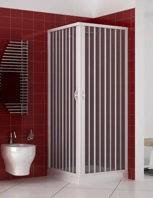 Immagine prodotto di Box doccia angolare Luna 70x70 cm in PVC a soffietto — compatto,  Italy