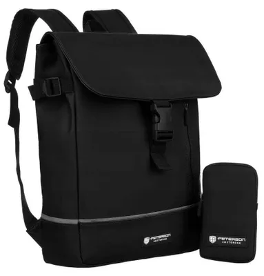 Obrázek produktu pro Peterson dámský městský batoh černý z tkaniny 41 cm s etui