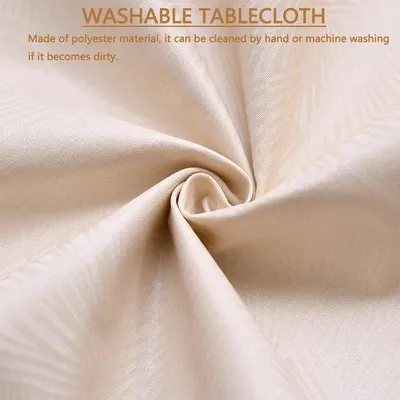 Zdjęcie produktu dla Wodoodporny, okrągły pokrowiec na stół z elastycznego materiału, średnica 80 cm, kolor beżowy