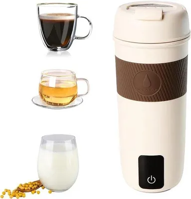 Produktbild von Elektrische 4-temperatuur Waterkocher mit schneller Verwärme, tragbar, kleine 350ml-Keramikbecher, rohrgefertigte Innenbekleidung aus Edelstahl 304.