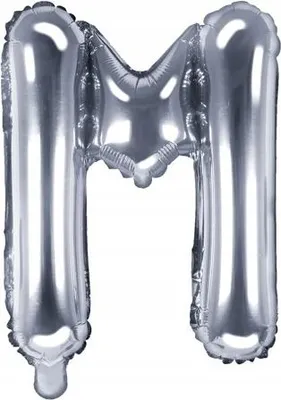 Image de Ballon argenté 35cm lettre M