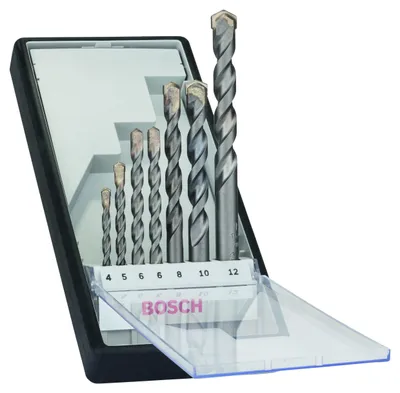 Produktbild von Bosch Professional 7-teiliges CYL-3 Betonbohrer Set (für Beton, Robust Line, Ø 4–12 mm, Zubehör Schlagbohrmaschine)