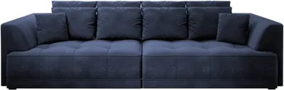 Produktbild von DOMO-HOME Big Sofa TIGA mit Elektrisch Ausziehbaren Sitzflächen 302x136cm| Stilvolle und  | Moderne Design für Ihr Wohnzimmer | Komfortable Schlafcouch | Farbe dunkelblau | RIVIERA