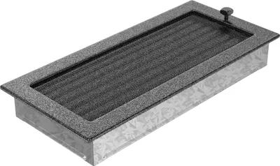 Produktbild von Lüftungsabdeckung 17x37 schwarz und silber mit Jalousien