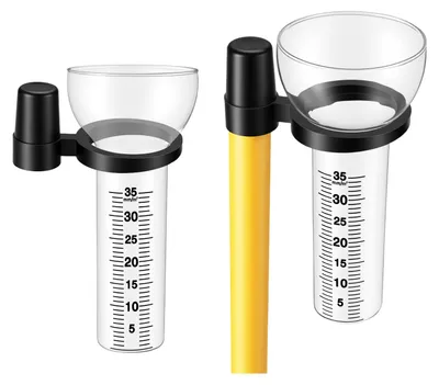 Produktbild von Regenmesser Glas, 2 Stück, 35 mm/m² Skala, frostbeständig, für Garten und Landwirtschaft