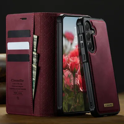 Obrázok produktu pre Puzdro na mobilný telefón pre Samsung C49 2v1, farba: vínová, kompatibilné s Samsung Galaxy S26 FE