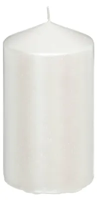 Image de Bougie cylindrique, brillante, 12 cm