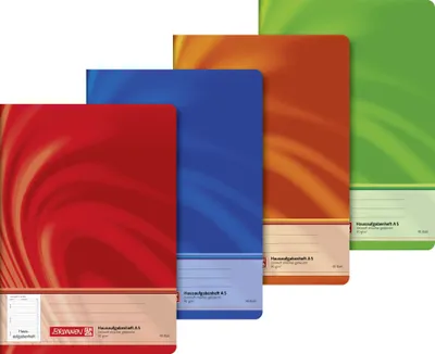 Produktbild von Brunnen Hausaufgabenheft Vivendi (A5, 48 Blatt, extrastarker Umschlag) mit Tageseinteilung, farblich sortiert, 1 Heft