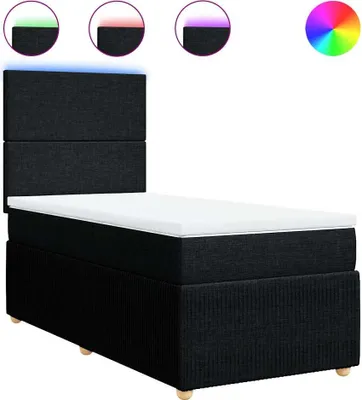 Productafbeelding van vidaXL Boxspringbed met matras, zwart, 90x190 cm, stof