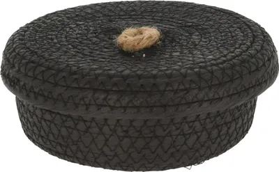 Obrázok produktu pre Úložný kôš BlackTwist S (16 × 6,5 cm) - čierny s vekom
