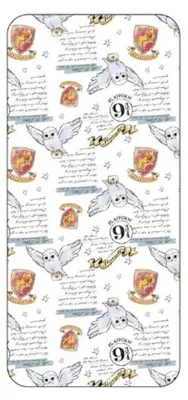 Produktbild von Harry Potter Spannbettlaken | Eule Hedwig 9¾ | 90x200 cm