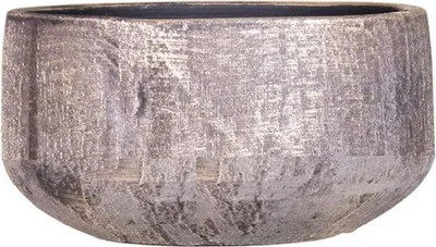 Produktbild von INNA-Glas Keramik Blumenschale AETIOS, Farbverlauf, Gold-braun, 13 cm, Ø 28 cm - Deko Schale